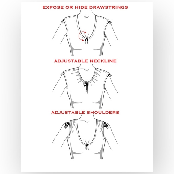 NWT Modzori Reversible & Adjustable V-Neck Top – Horizon-Coral/Sunstream (XL) - Picture 6 of 9